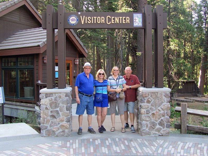Livingston, Eloise, June, and Pete at the Visitor Center